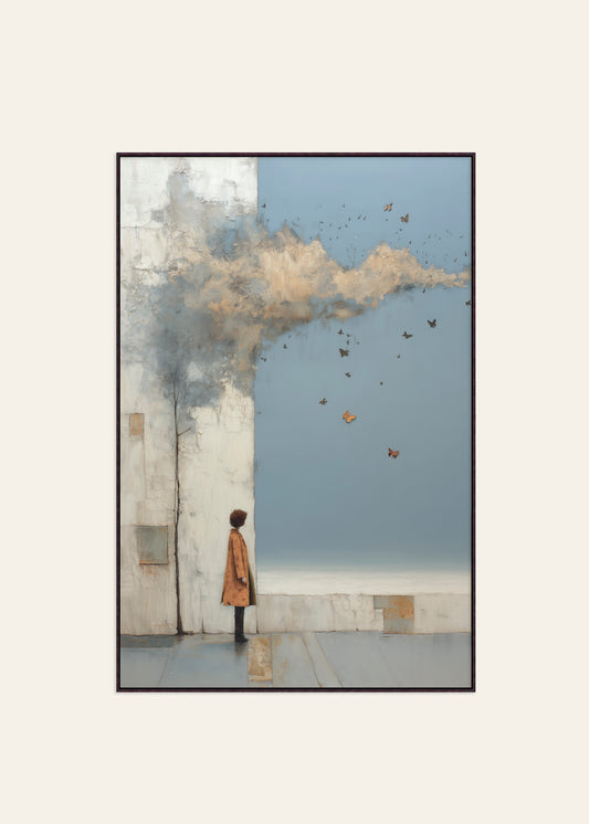 Amber Migration - Framed Canvas Print