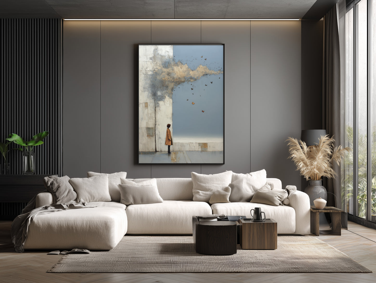 Amber Migration - Framed Canvas Print