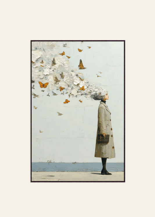 Autumnal Exodus - Framed Canvas Print