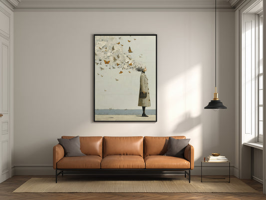 Autumnal Exodus - Framed Canvas Print