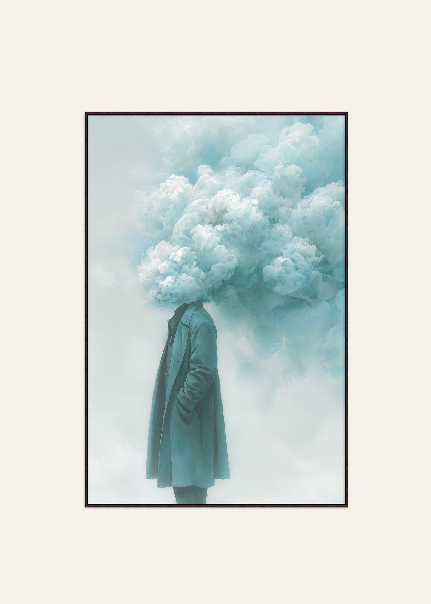 Blue Distraction - Framed Canvas Print