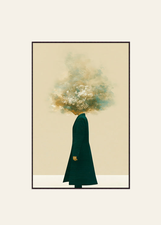 The Ephemeral Ascent - Framed Canvas Print