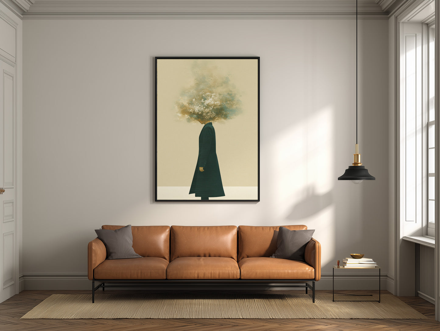 The Ephemeral Ascent - Framed Canvas Print