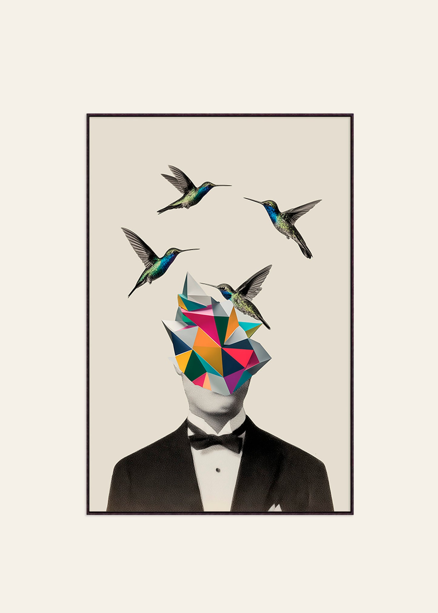 Chromatic Migration - Framed Canvas Print