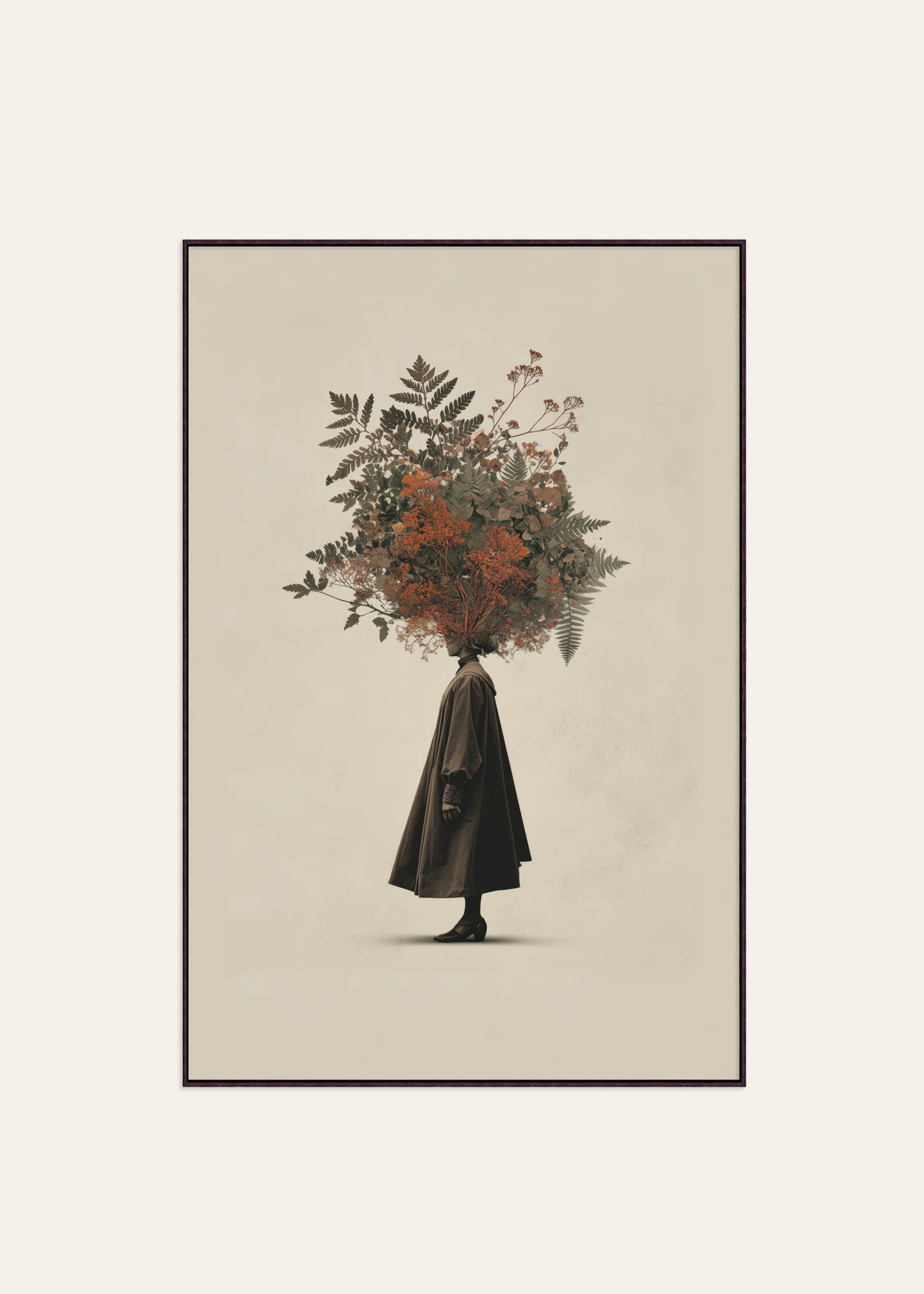 Florist’s Silhouette III - Framed Canvas Print