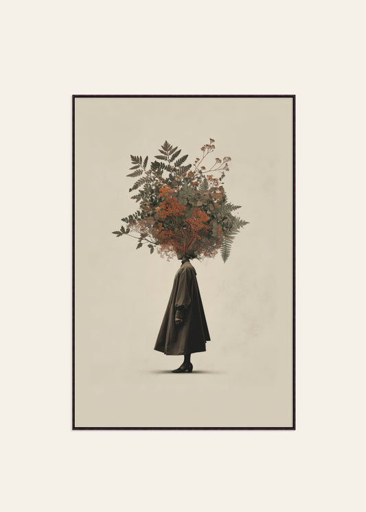 Florist’s Silhouette III - Framed Canvas Print
