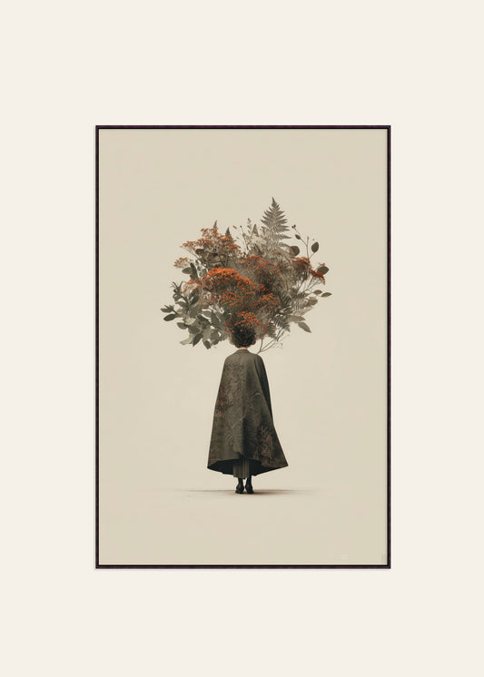 Florist’s Silhouette II - Framed Canvas Print