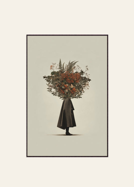 Florist’s Silhouette I - Framed Canvas Print
