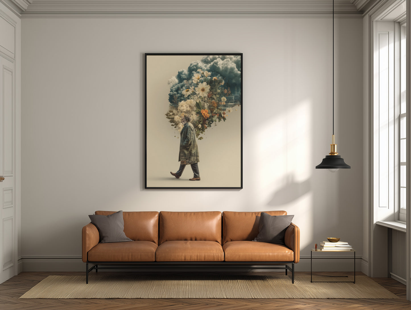 Industrial Bloom - Framed Canvas Print