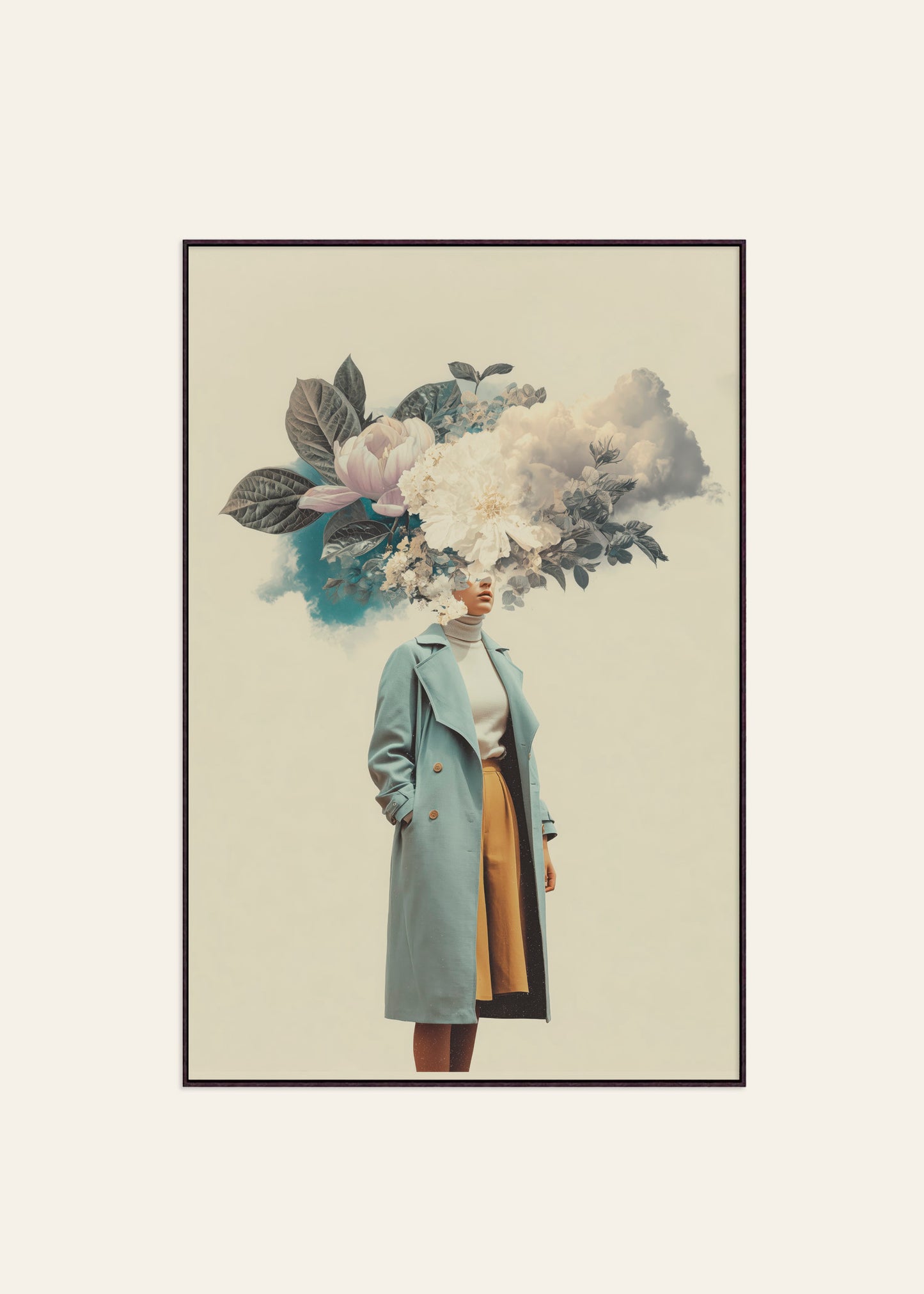 Overcast Bloom - Framed Canvas Print