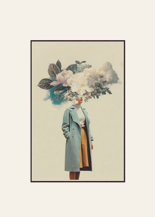 Overcast Bloom - Framed Canvas Print