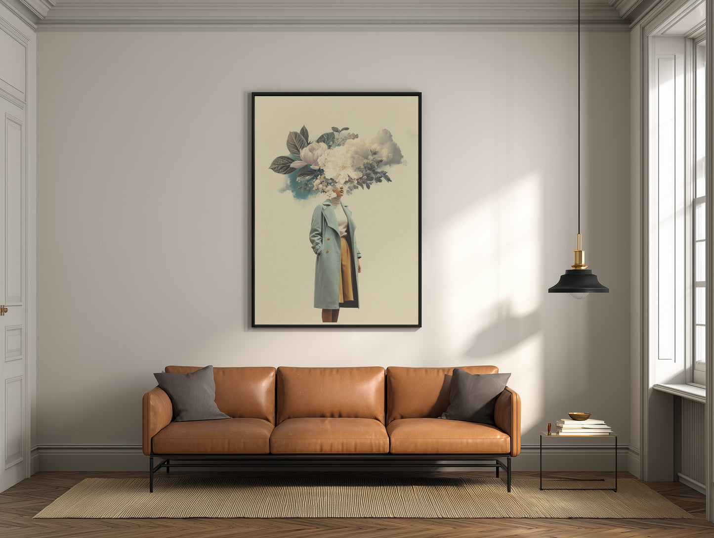 Overcast Bloom - Framed Canvas Print