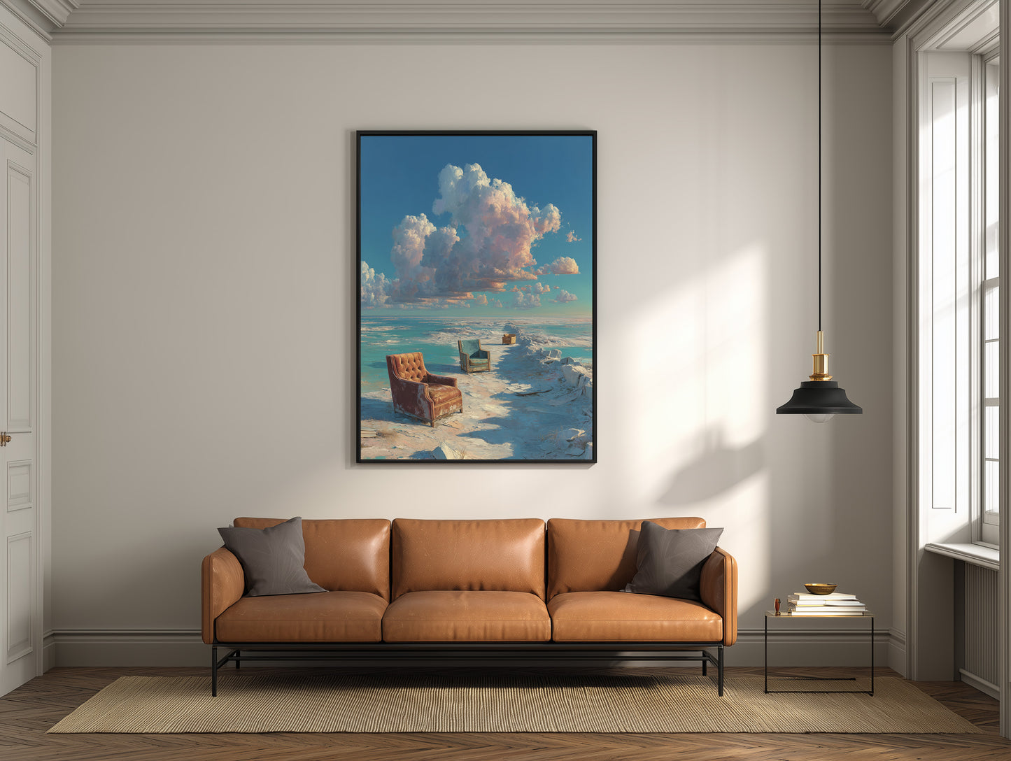 The Silent Assembly - Framed Canvas Print