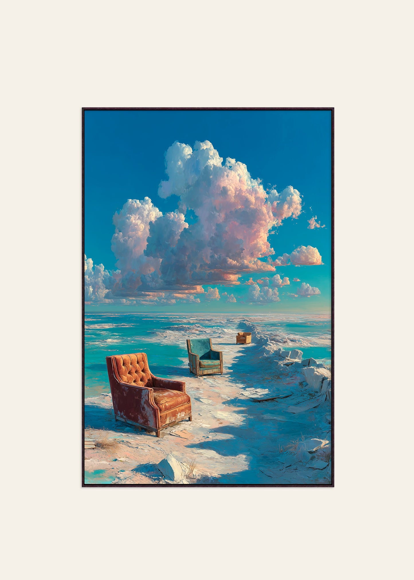 The Silent Assembly - Framed Canvas Print