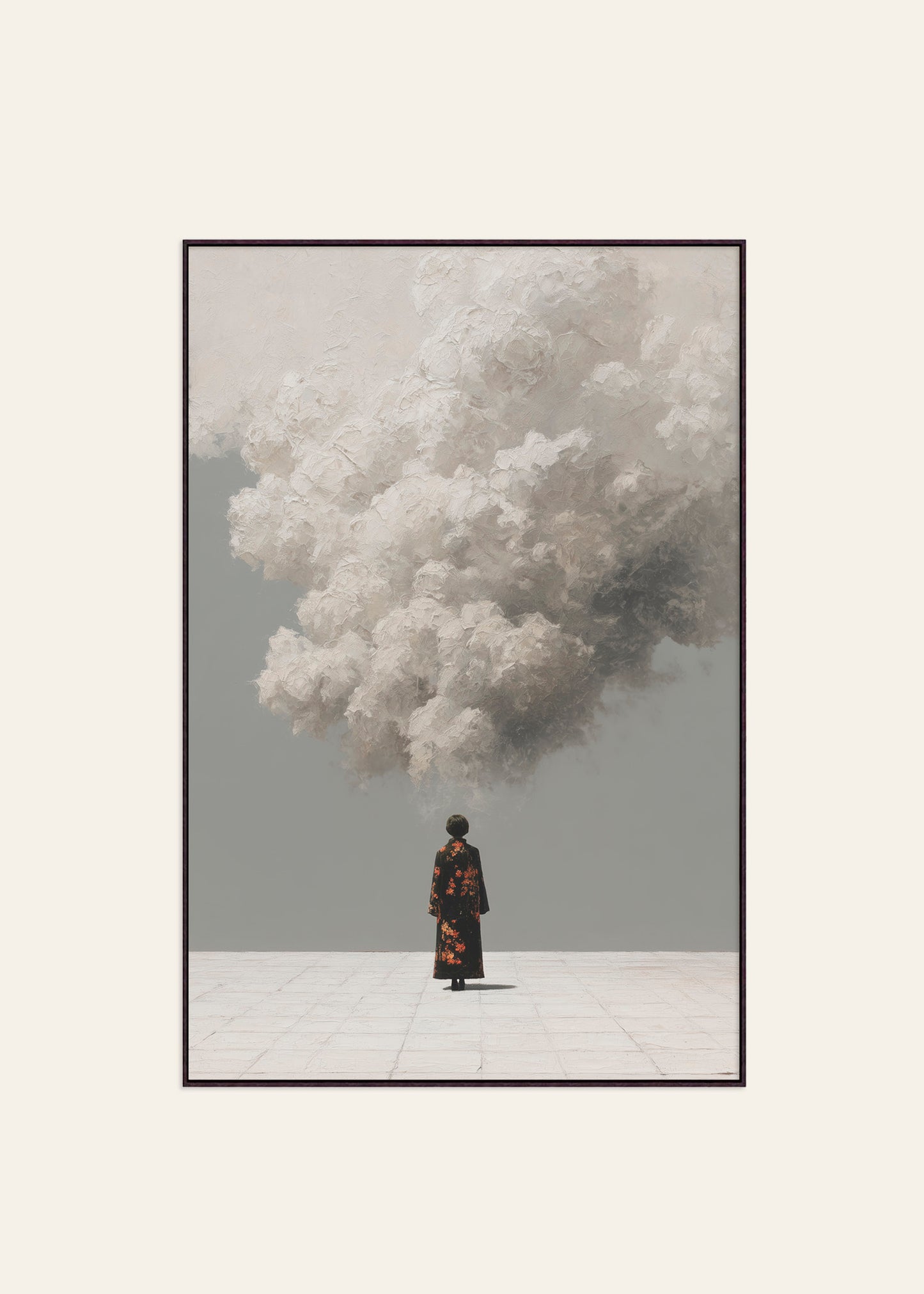 Vapor and Silk - Framed Canvas Print